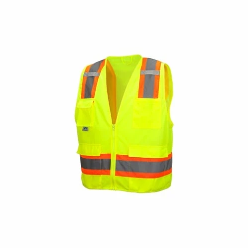 Pyramex Safety Pyramex Class 2 Hi-Vis Safety Vest Solid 8 Pocket Zipper RVZ2410 1 Pyramex Safety Pyramex Class 2 Hi-Vis Safety Vest Solid 8 Pocket Zipper RVZ2410
