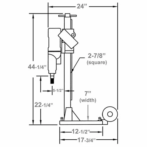 Diamond Products M-1 14" Core Bore CB733 3 Speed 115V Complete Drill Rig 4245115 3 Diamond Products M-1 14" Core Bore CB733 3 Speed 115V Complete Drill Rig 4245115 - Image 3