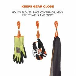 Ergodyne Work Gear Ergodyne Squids 3420 Swiveling Glove Clip Holder - Orange Dual Clips 19418 -Cheap Cordless Tools Store 19418 4 fpafy0zipercc6ts