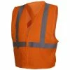 Pyramex Safety Pyramex Class 2 Hi-Vis Safety Vest Orange 2 Pocket Hook/Loop RCZ2120
