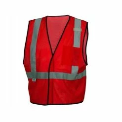 Pyramex Safety Pyramex Red Vest W/Reflect RV1227 -Cheap Cordless Tools Store 22477 vpofiiaslr0oufym