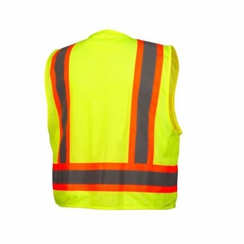 Pyramex Safety Pyramex RVZ24 Series Type R - Class 2 Hi-Vis Lime Safety Vest W/ Clear Pocket RVZ2410CP 4 Pyramex Safety Pyramex RVZ24 Series Type R - Class 2 Hi-Vis Lime Safety Vest W/ Clear Pocket RVZ2410CP - Image 4