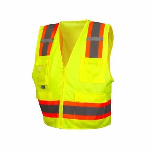 Pyramex Safety Pyramex RVZ24 Series Type R - Class 2 Hi-Vis Lime Safety Vest W/ Clear Pocket RVZ2410CP 2 Pyramex Safety Pyramex RVZ24 Series Type R - Class 2 Hi-Vis Lime Safety Vest W/ Clear Pocket RVZ2410CP - Image 2