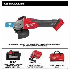 Milwaukee M18 FUEL 5" Braking Grinder Kit W/ ONE-KEY Slide Switch, Lock-On 2883-22 -Cheap Cordless Tools Store 2883 22 4 jrrwmctoldlmw7fv