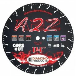 Diamond Products 14" X 1.25" A2Z Specialty Metal Cutting Blade - 1" Arbor 21571