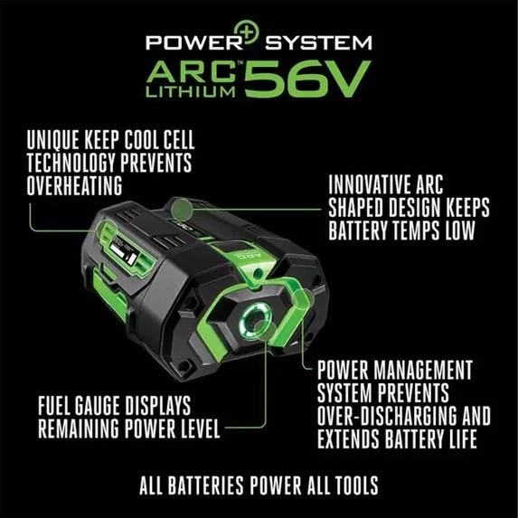 Ego Power Equipment EGO Power+ 4.0Ah ARC 56V Lithium Battery BA2242T 3 Ego Power Equipment EGO Power+ 4.0Ah ARC 56V Lithium Battery BA2242T - Image 3