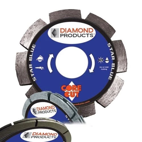 Diamond Products 5" X .250" X 7/8" Star Blue Tuck Pointing Sandwich Blade 07916 1 Diamond Products 5" X .250" X 7/8" Star Blue Tuck Pointing Sandwich Blade 07916