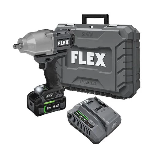 Flex Power Tools Flex 24V 1/2" High Torque Impact Wrench Kit (5.0Ah) FX1471-1C 1 Flex Power Tools Flex 24V 1/2" High Torque Impact Wrench Kit (5.0Ah) FX1471-1C