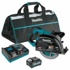 Makita Tools Makita 40V Max XGT Brushless Cordless 7‑1/4" Metal Cutting Saw Kit W/ Electric Brake And Chip Collector (4.0Ah) GSC01M1