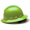 Pyramex Safety Pyramex Ridgeline Full Brim Vented Hard Hat - Hi-Vis Lime HP54131V