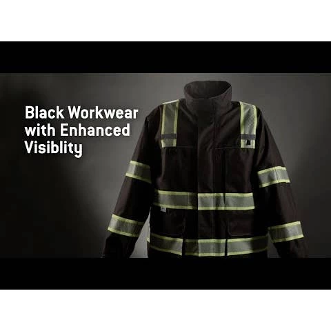 Pyramex Safety Pyramex Black Reflective Parka RPB3511 1 Pyramex Safety Pyramex Black Reflective Parka RPB3511