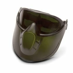 Pyramex Safety Pyramex Capstone Green Tinted Face Shield With IR5 H2X Anti-Fog Lens Goggle GG504TSHIELDIR5