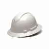 Pyramex Safety Pyramex Ridgeline Full Brim Hard Hat White Ratchet HP54110