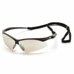 Pyramex Safety Pyramex PMXTREME Indoor/Outdoor Mirror Lens With Black Frame And Cord SB6380SP