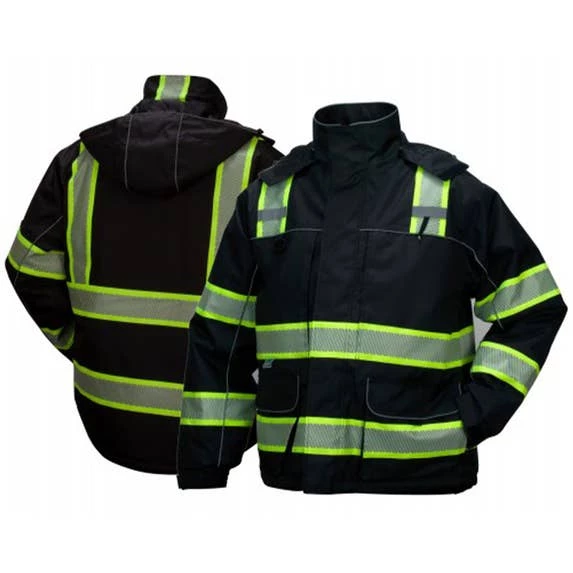 Pyramex Safety Pyramex Black Reflective Parka RPB3511 4 Pyramex Safety Pyramex Black Reflective Parka RPB3511 - Image 4