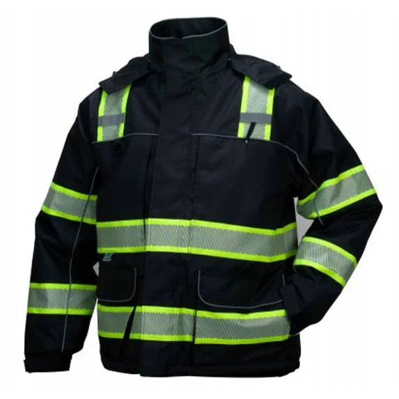 Pyramex Safety Pyramex Black Reflective Parka RPB3511 2 Pyramex Safety Pyramex Black Reflective Parka RPB3511 - Image 2