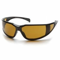 Pyramex Safety Pyramex Shooter's Amber Anti-Fog Lens & Black Frame Glasses SB5133DT