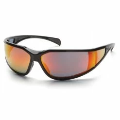 Pyramex Safety Pyramex Exeter Sky Red Mirror Anti-Fog Lens & Black Frame Glasses SB5155DT