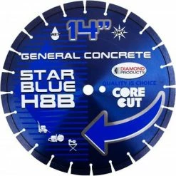 Diamond Products 12" X .110" Star Blue Wet/Dry High Speed Blade H8B Concrete 92398
